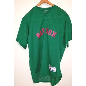 Boston Red Sox Green Mesh V-Neck T-shirt NWT
